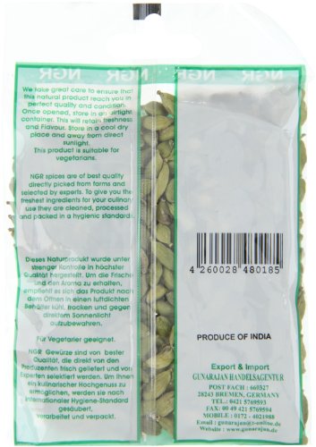 Ngr Kardamom, grün, ganz, 50g, 2er Pack (2 x 50 g Packung) -